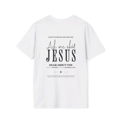 Ask me about Jesus | Softstyle Tee